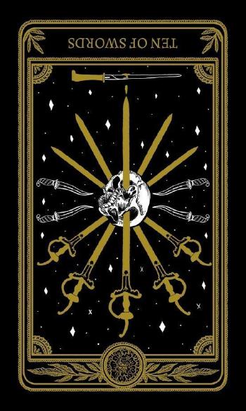 The Ten of Swords, reversed