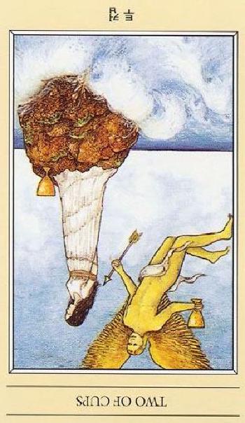 The Two of Cups, reversed