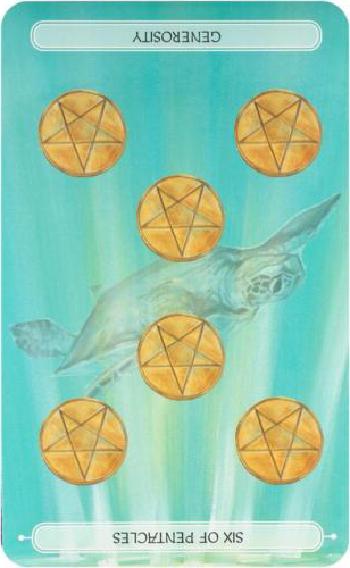 The Six of Pentacles, reversed